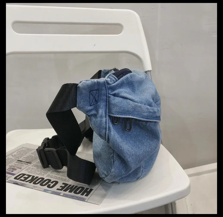 High Quality Denim Waist Bag | Stylish Crossbody Fanny Pack