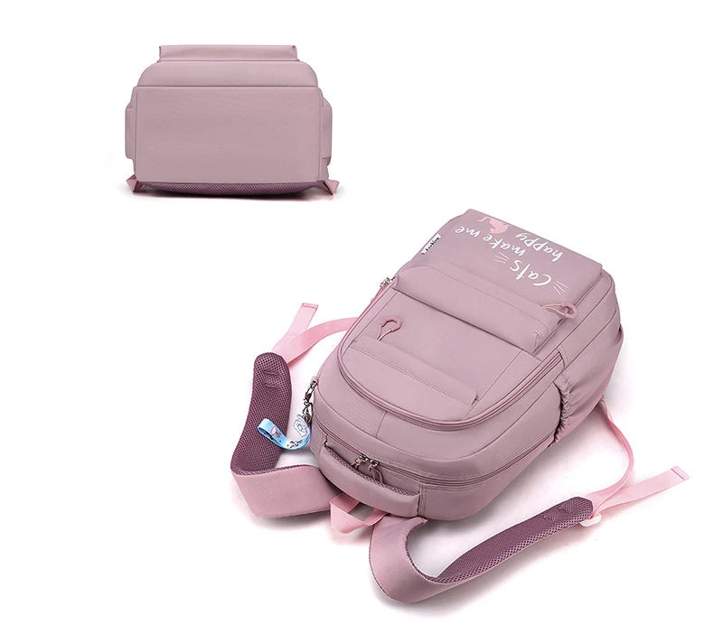 Stylish Pink School Backpack for Girls | Fashion Meets Functionality