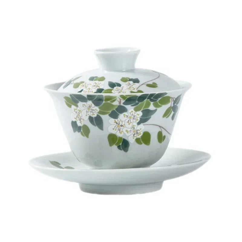 Elegante Gaiwan de Cerámica Gris | Juego de Té Kung Fu Perfecto