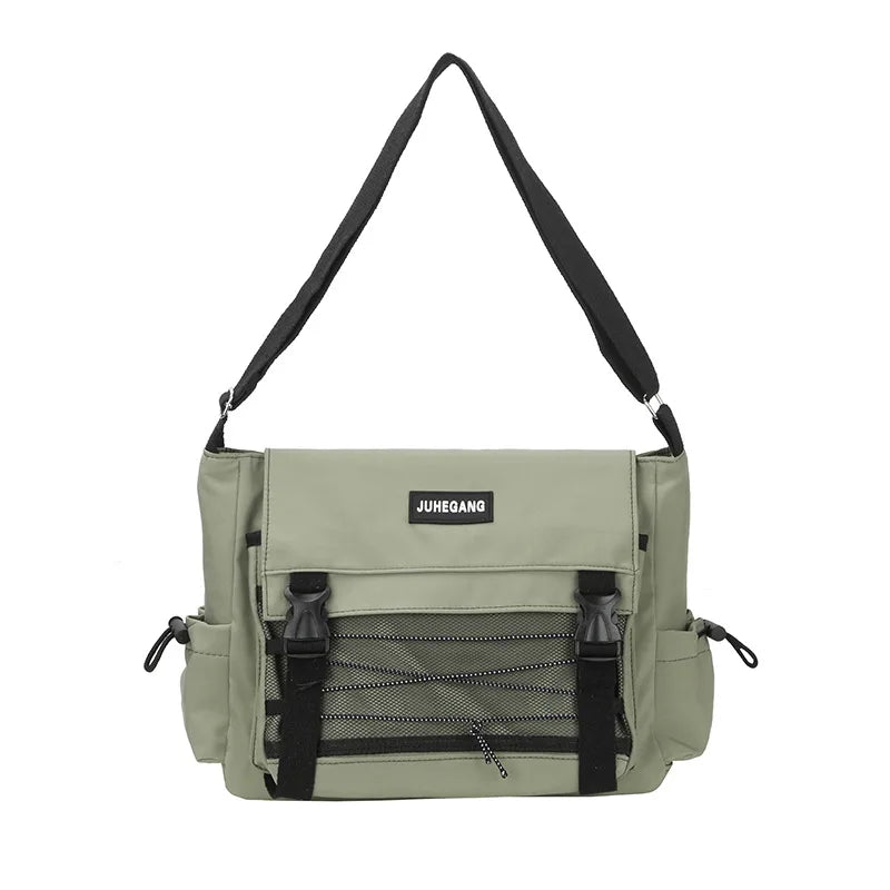 Bolso cruzado de nailon elegante para adolescentes | Bandolera multibolsillos