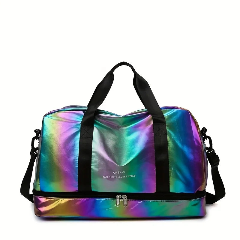 Lightweight Holographic Travel Duffel Bag | Large Capacity Tote