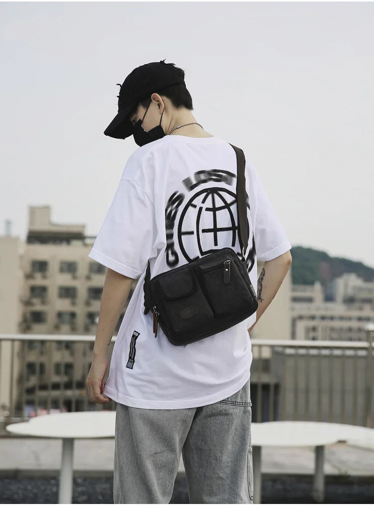 Men's Retro Canvas Shoulder Bag | Stylish Casual Messenger