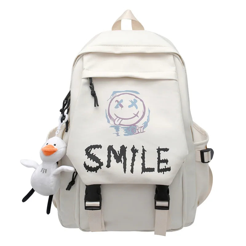 Kawaii Large Capacity Pocket Front Backpack | Stylish School Bag