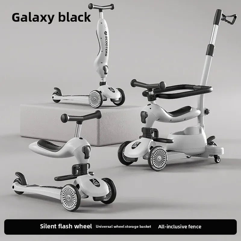 Foldable 3-Wheel Kids Scooter | Portable Musical Fun for Children