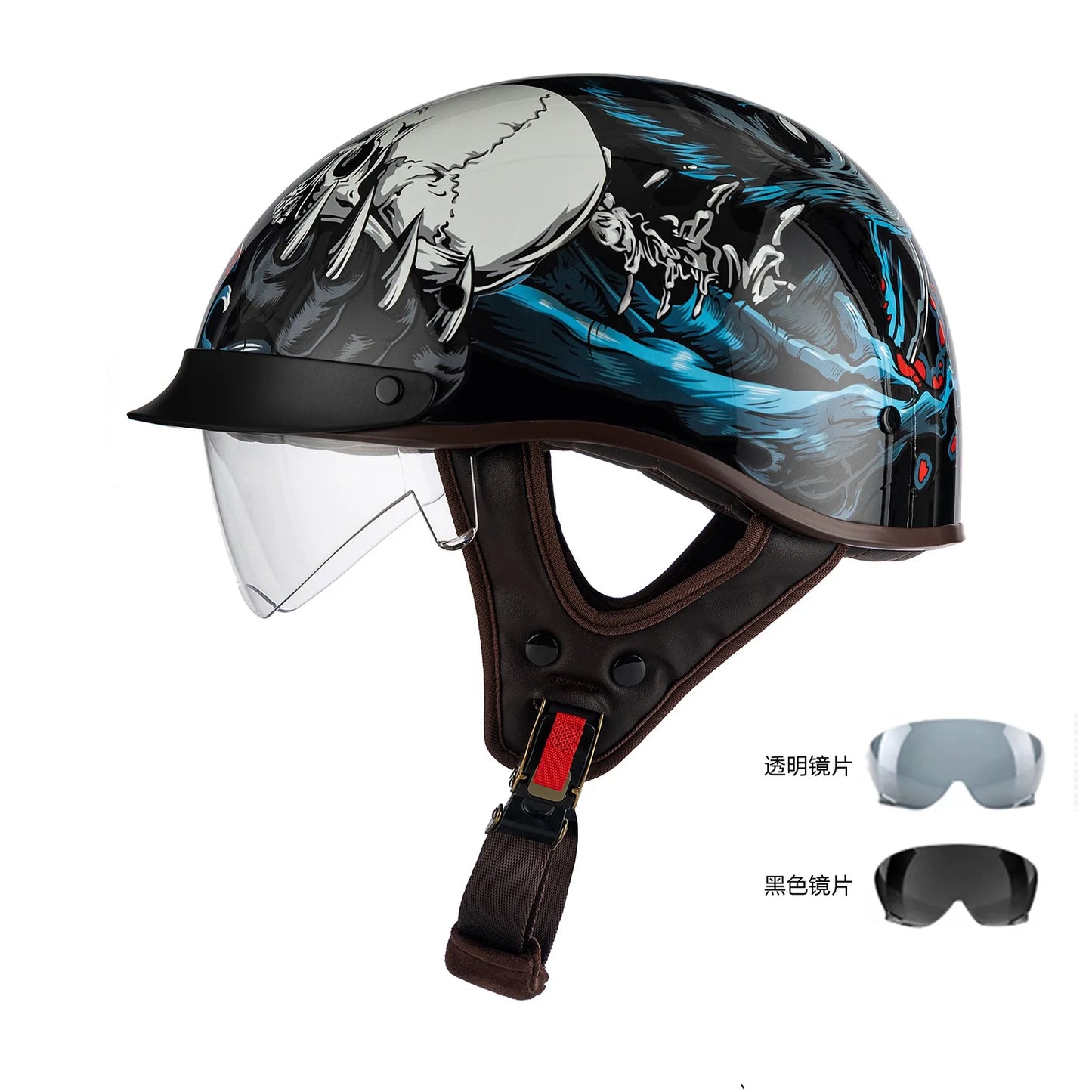 Classic Retro Half-Face Motorcycle Helmet for Riders