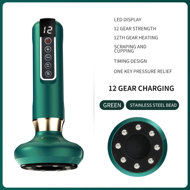 Tricolor Electric Gua Sha Massager | Slimming Infrared Therapy