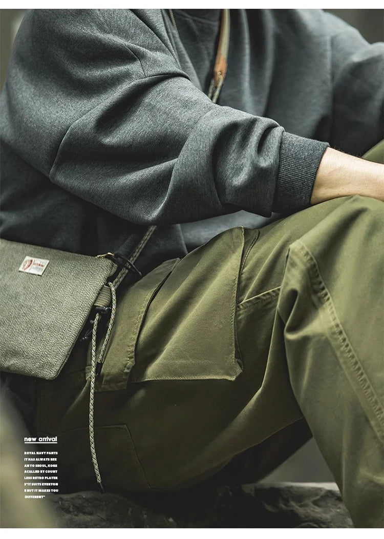 Men's Vintage Cargo Pants | All-Season Cotton Tapered Trousers 2026