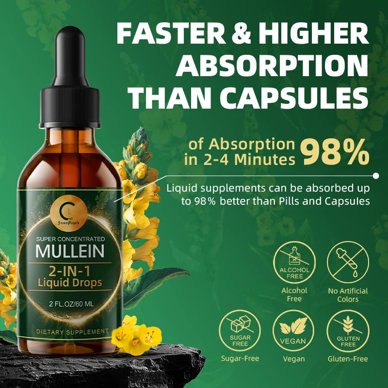 Mullein Leaf Extract Drops | Powerful Lung & Immune Support