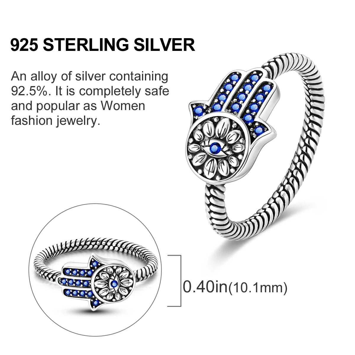 High-Quality 925 Sterling Silver Infinite Love Ring for Women