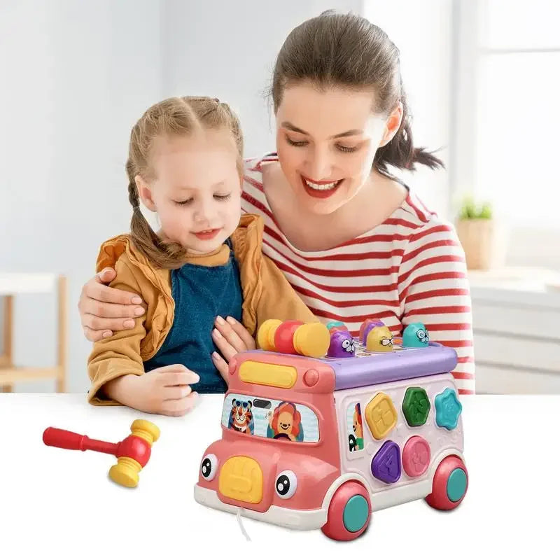 Musical Bus Toy with Geometric Block Set | Fun Educational Toy