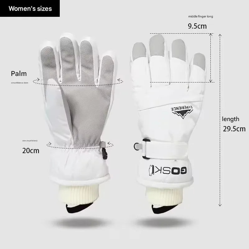 Guantes de esquí unisex para invierno | Guantes impermeables con pantalla táctil