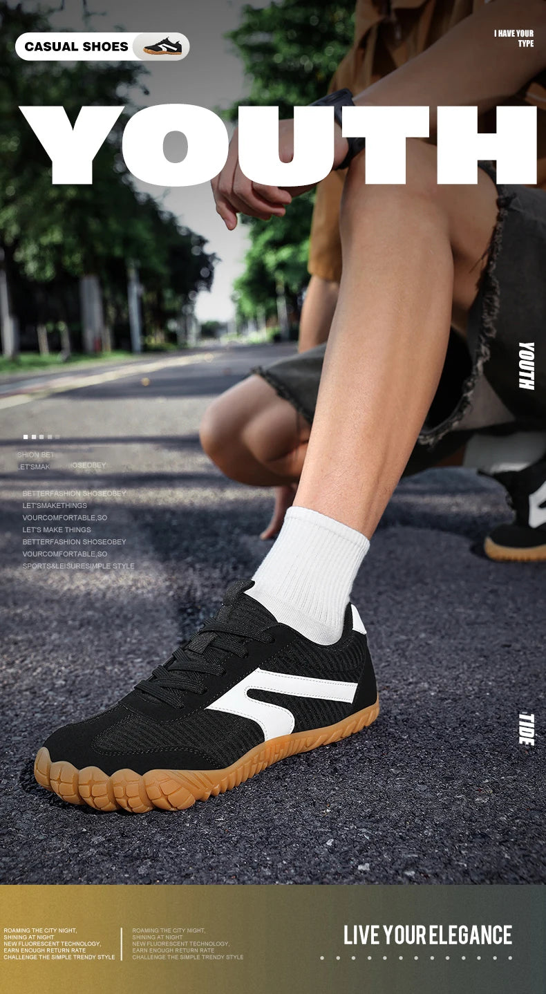 Wide Toe Barefoot Shoes Summer New Mens Womens Zero Drop Minimalist Sneakers Retro Outdoor Non Slip Walking Shoes Casual Sneaker