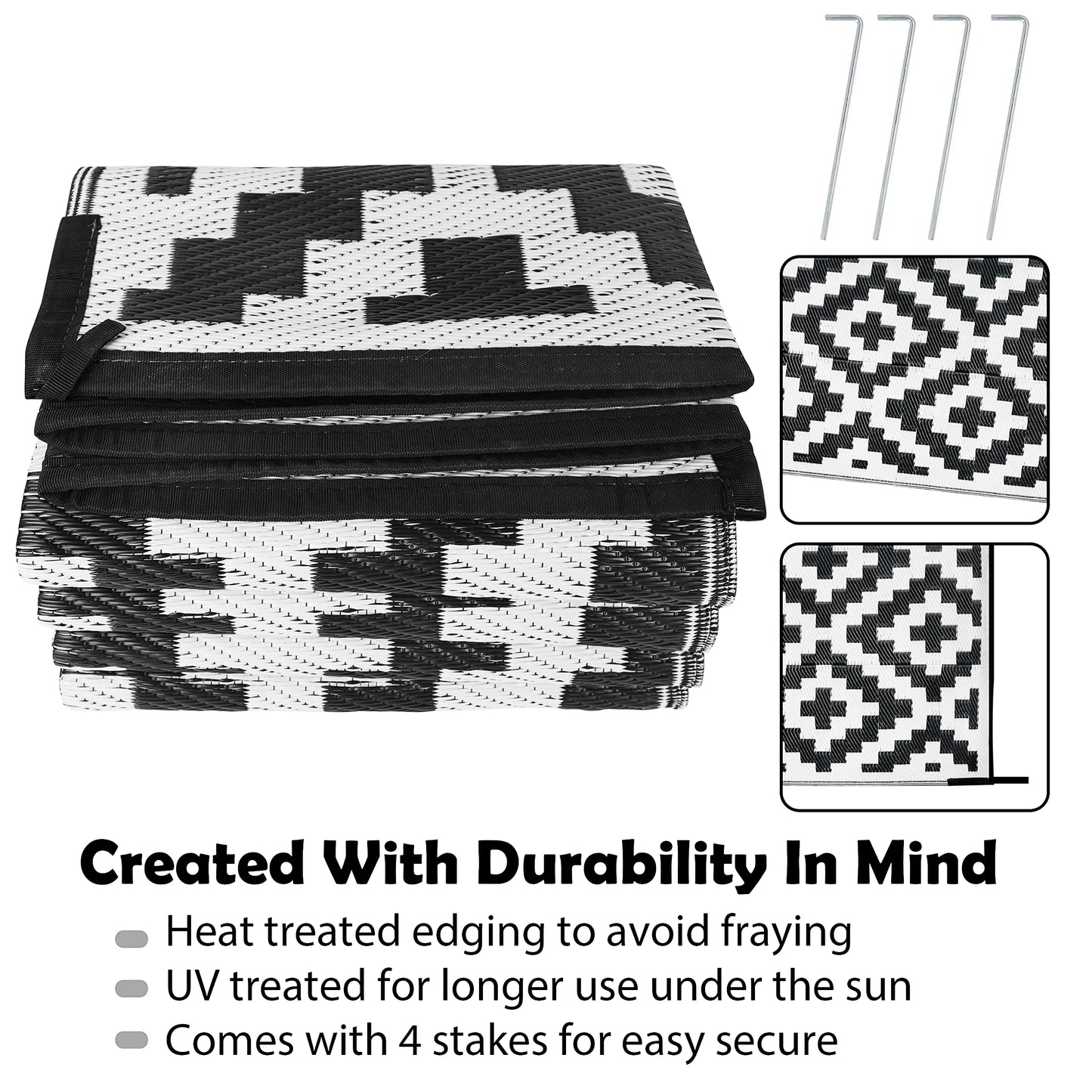 Large Waterproof Camping Rug | Reversible Outdoor Picnic Mat