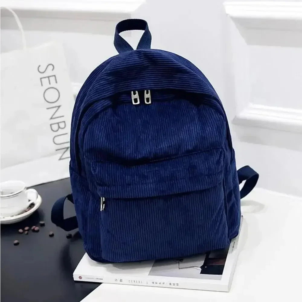 Trendy Corduroy Backpacks for Students | Stylish School Bags