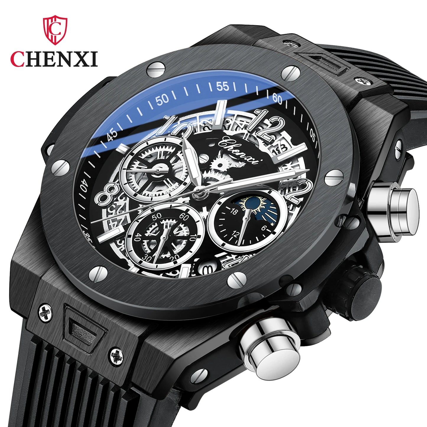 Men's Multifunctional Waterproof Sports Watch | Luminous Quartz Timepiece