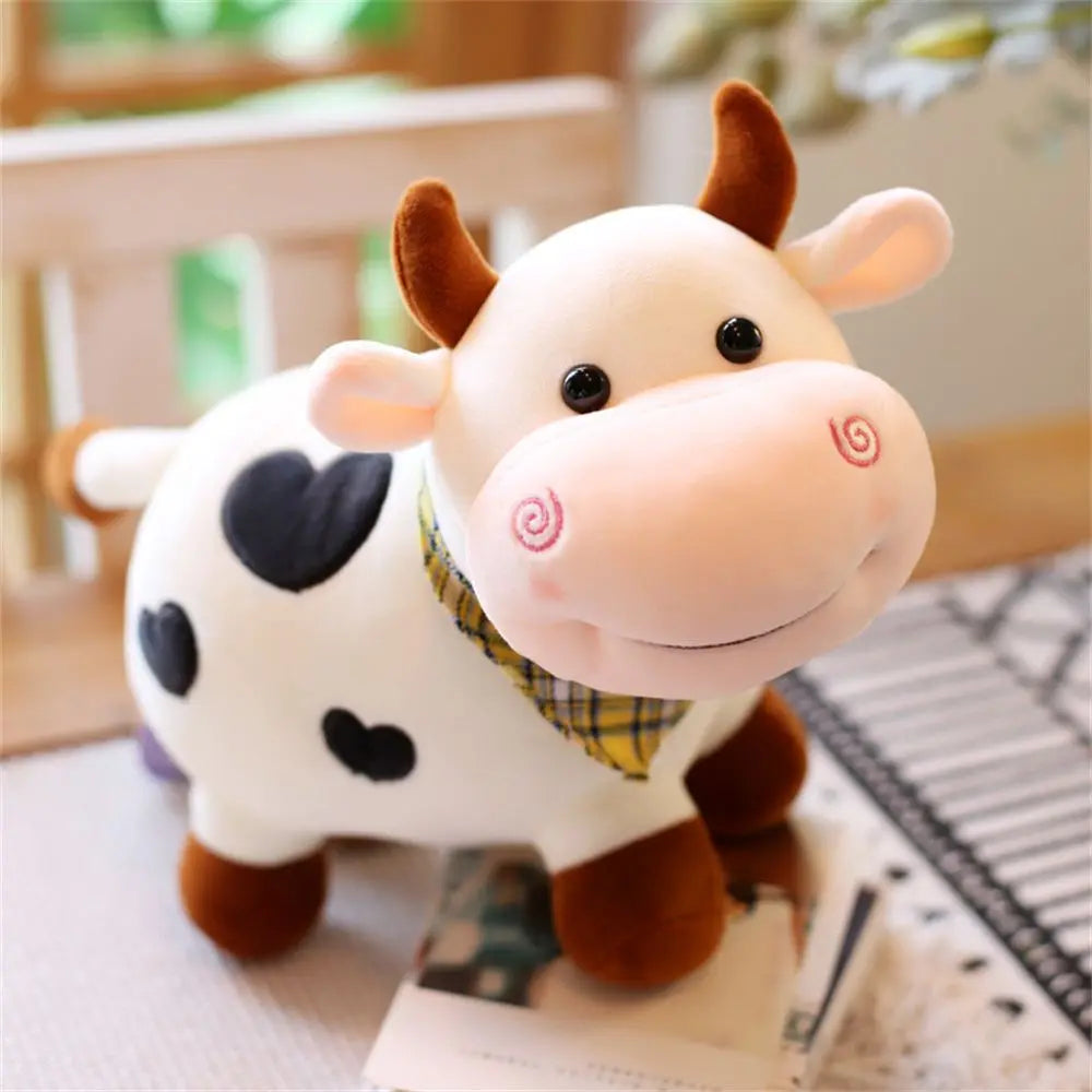 Cute Cow Plush Toy | Soft Kawaii Animal Decor for All Ages