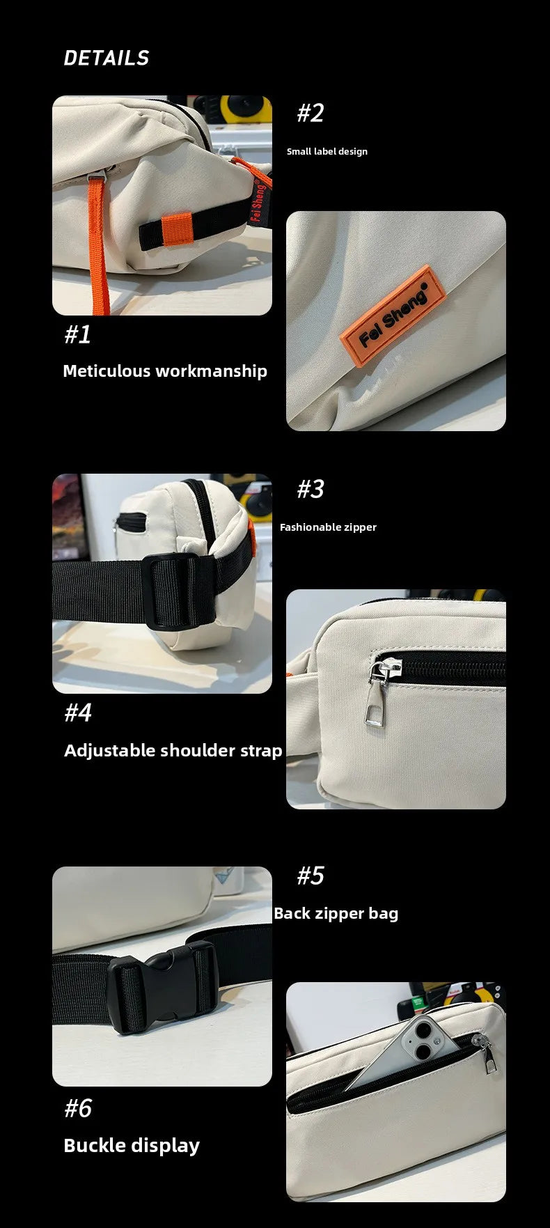 Versatile Chest Bag for Casual Wear | Large Capacity Crossbody Bag
