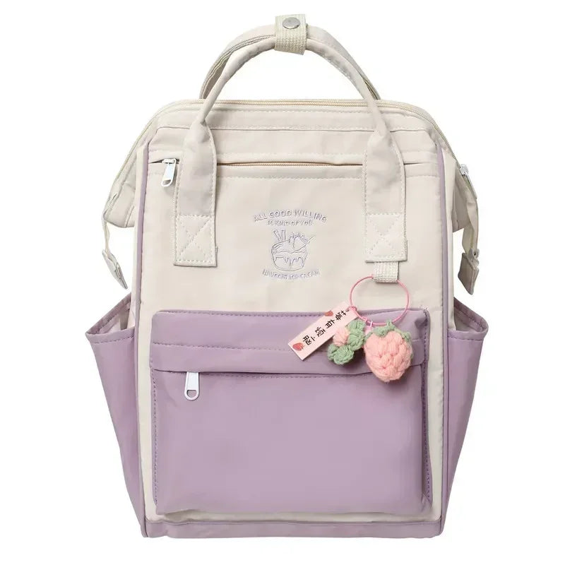 Kawaii Waterproof Backpack | Large Capacity Travel Bag for Women