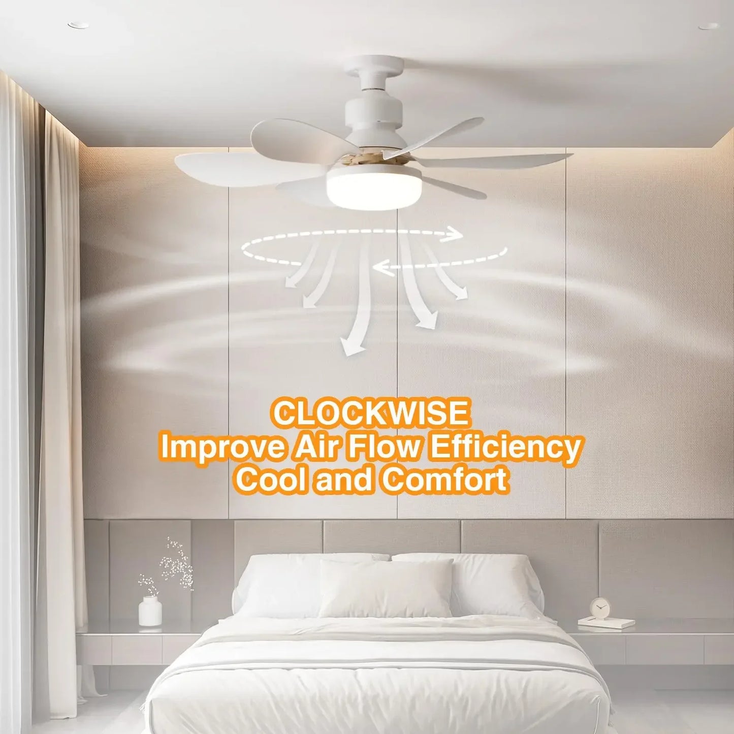 Cordless Light Socket Fan for Kitchen & Bedroom | Energy Efficient