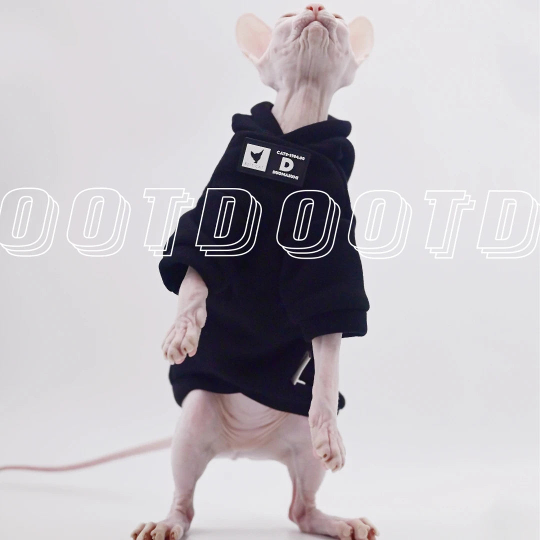 Stylish Cat Hoodie for Hairless Breeds | Cozy Spring/Fall Fashion