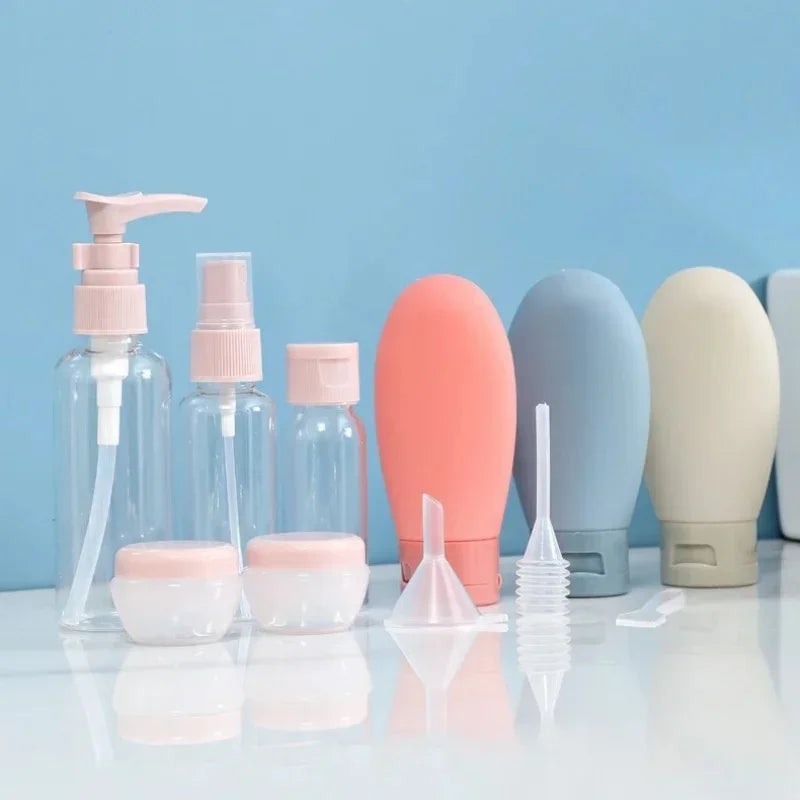 11-Pcs Travel Toiletries Containers Set | Refillable Mini Bottles