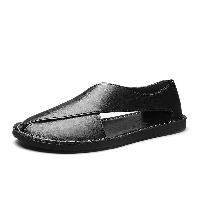 Men's Lightweight Breathable Leather Sandals | Summer Beach Shoes