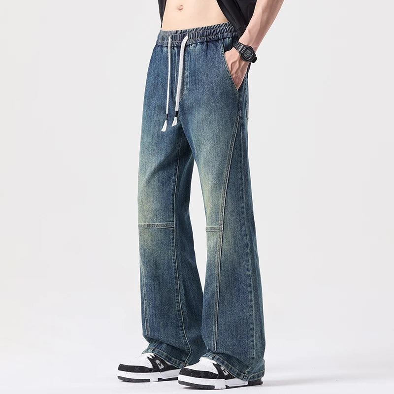 Men's Flared Boot Cut Jeans | Comfortable Vintage Casual Trousers