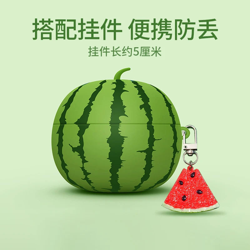 3D Kiwifruit AirPods Case | Protective Silicone Cover & Pendant