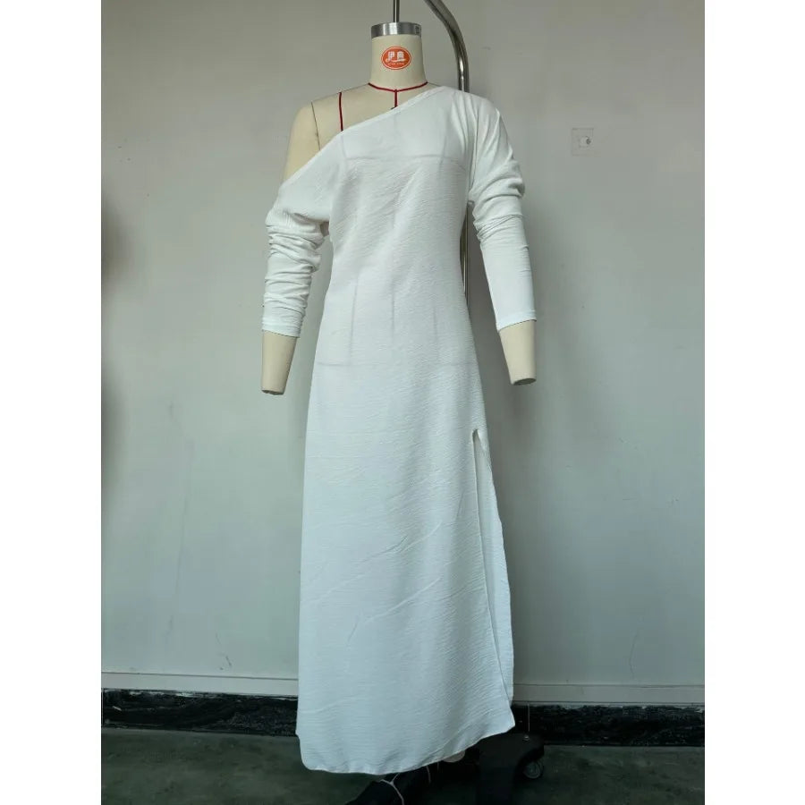 Elegant Long-Sleeved Knitted Dress | Summer Style for Women