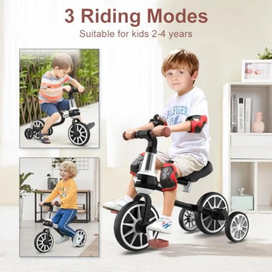 Adjustable Pink 3 in 1 Toddler Tricycle | Fun & Safe Ride for Kids