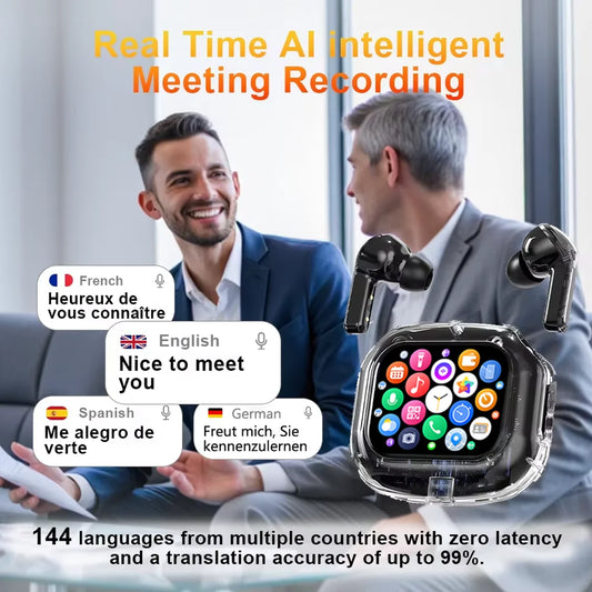 Wireless Bluetooth Headphones with Real-Time Translation