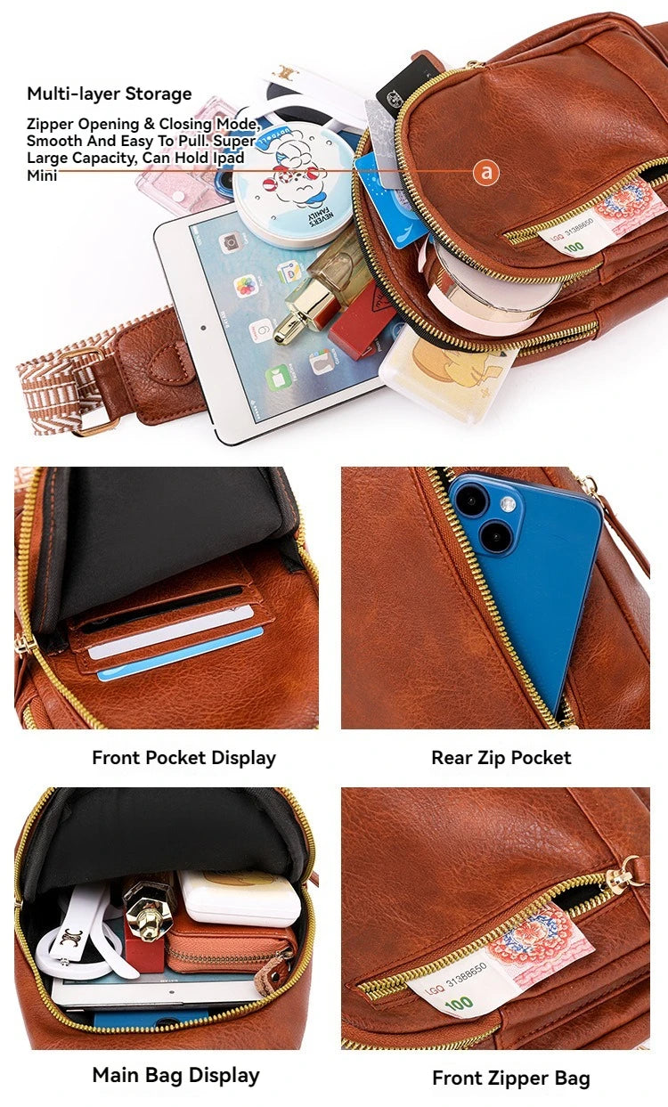 Large Capacity PU Women's Crossbody Bag | Stylish and Versatile