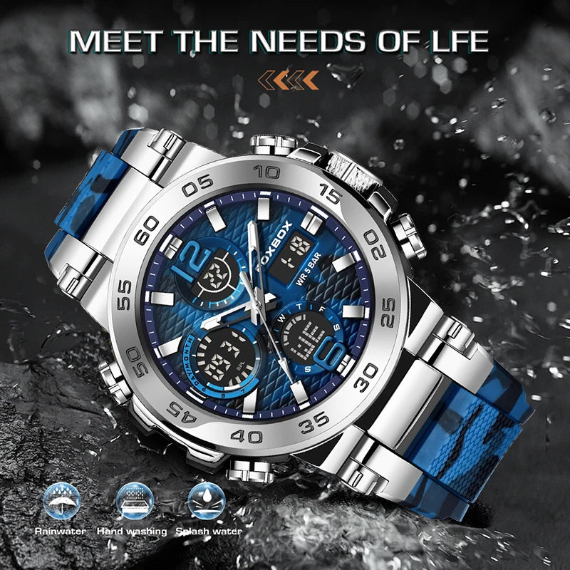 Men's Waterproof LED Sports Watch | Stylish & Multi-Functional