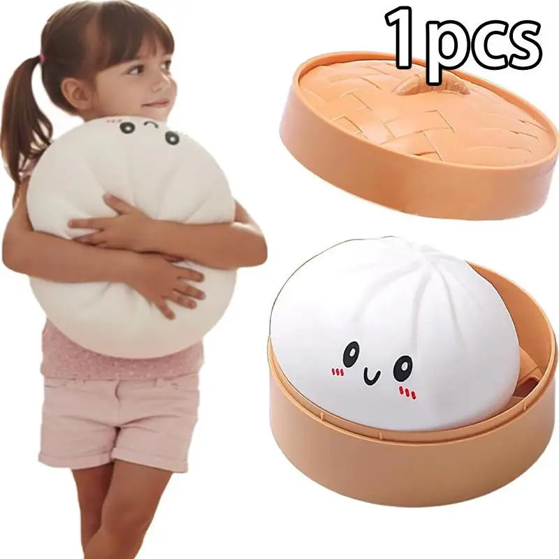 Giant Dumpling Toys Anxiety Relief Fidget Toy Simulation Food Steamed Stuffed Bun Soft Squeeze Decompression Dough Toy