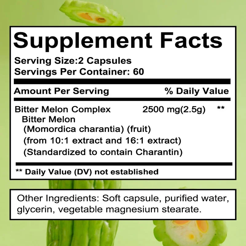 Natural Bitter Melon Extract Capsules | Support Blood Sugar & Fat Burn
