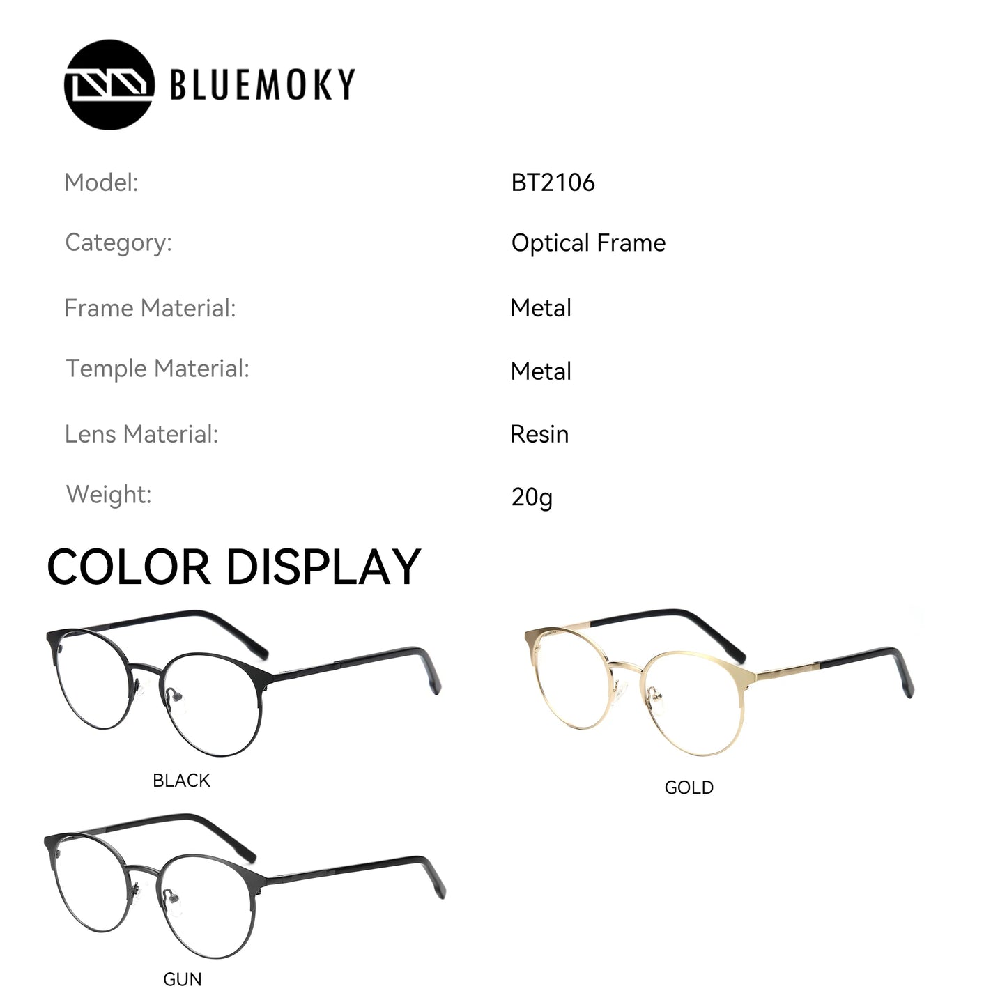Trendy Round Progressive Metal Prescription Eyeglasses for All