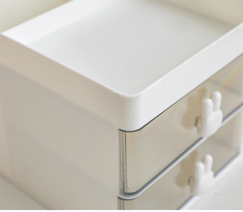 Clear Desktop Cosmetics Storage Box | Stylish Organizer & Rack