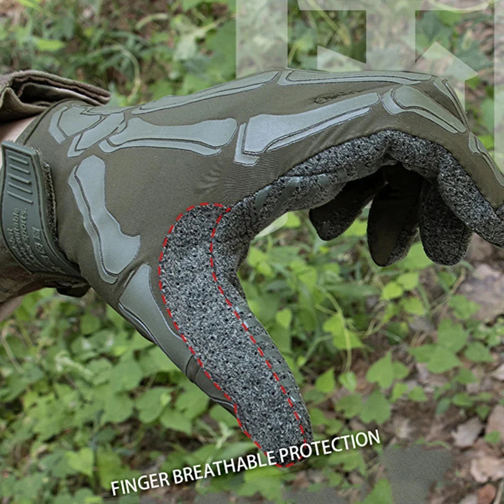 Unisex Touchscreen Motorcycle Gloves | Breathable Tactical Full-Finger