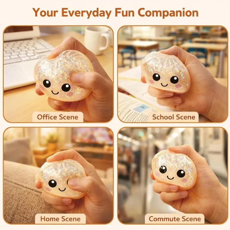 Simulation Flash Dumpling Pressure Ball Slow Rebound Soft Pinch Decompression Office Home Decorat Children Adults Birthday Gifts