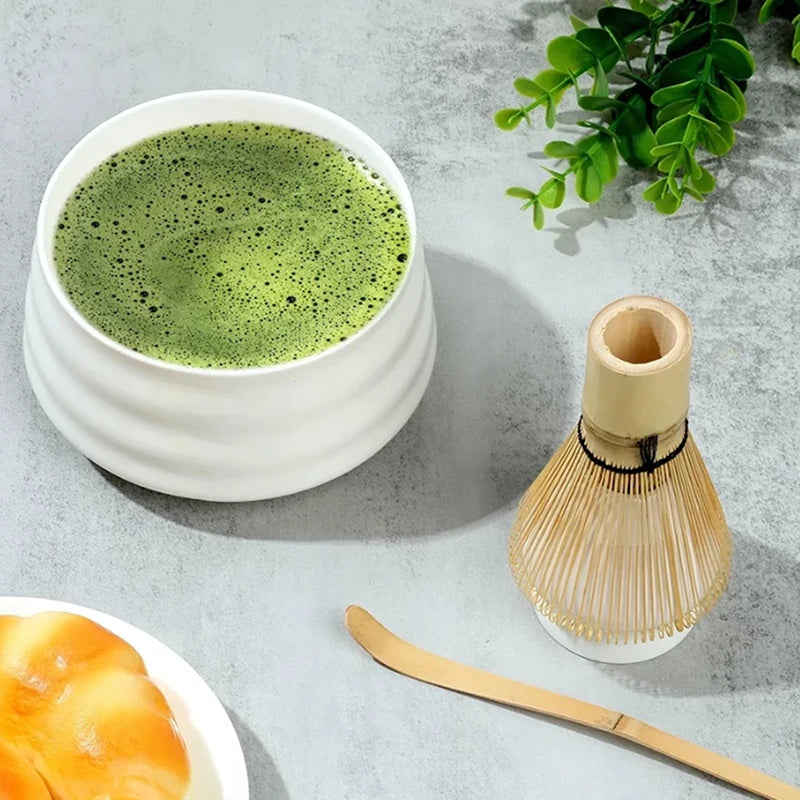 Juego completo de té Matcha con batidor de bambú y accesorios