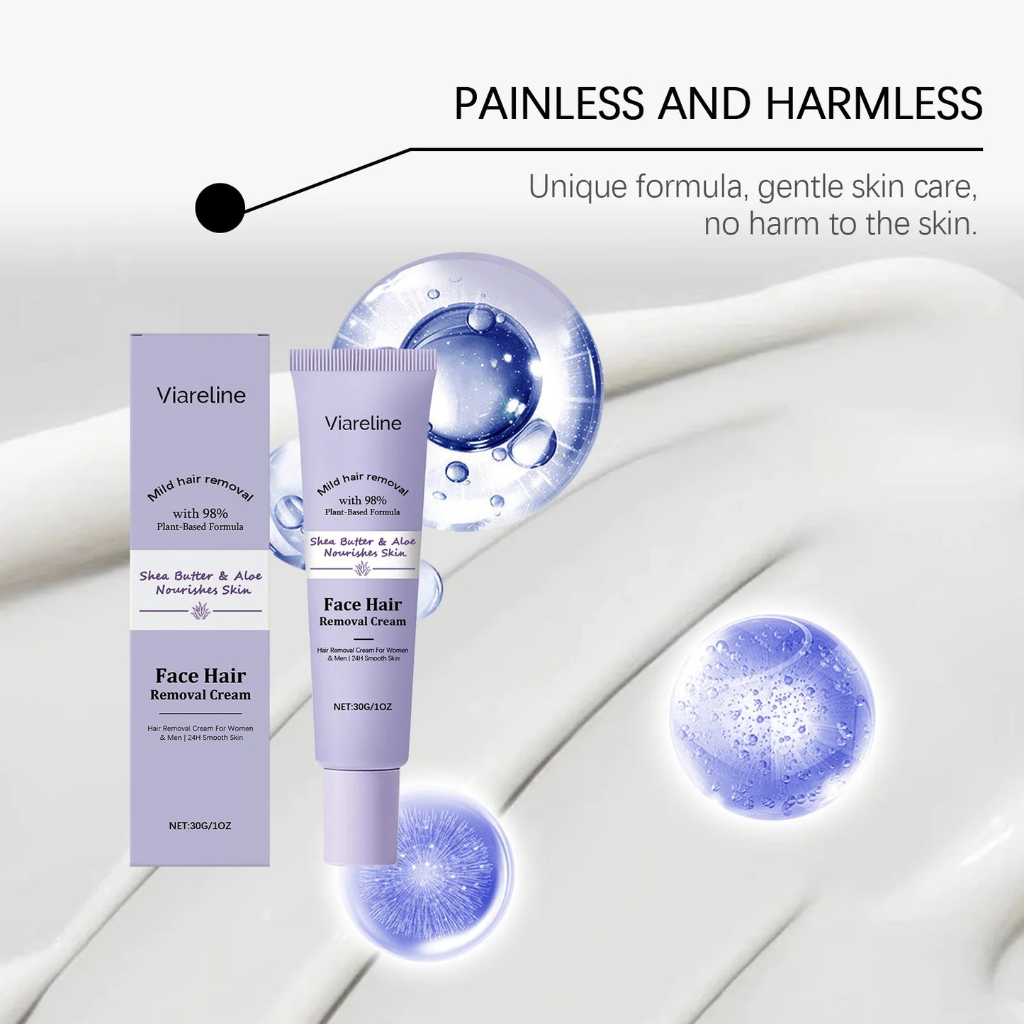 Gentle Facial Hair Removal Cream | Painless Skin Care Solution