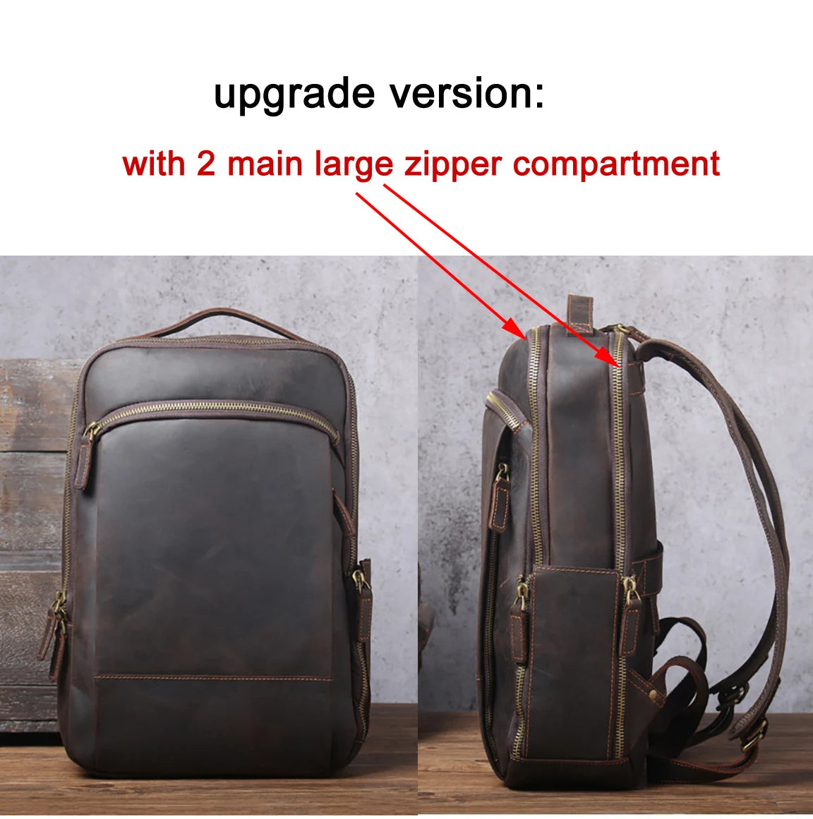 Vintage Genuine Leather Backpack for Men | Stylish Daily Rucksack