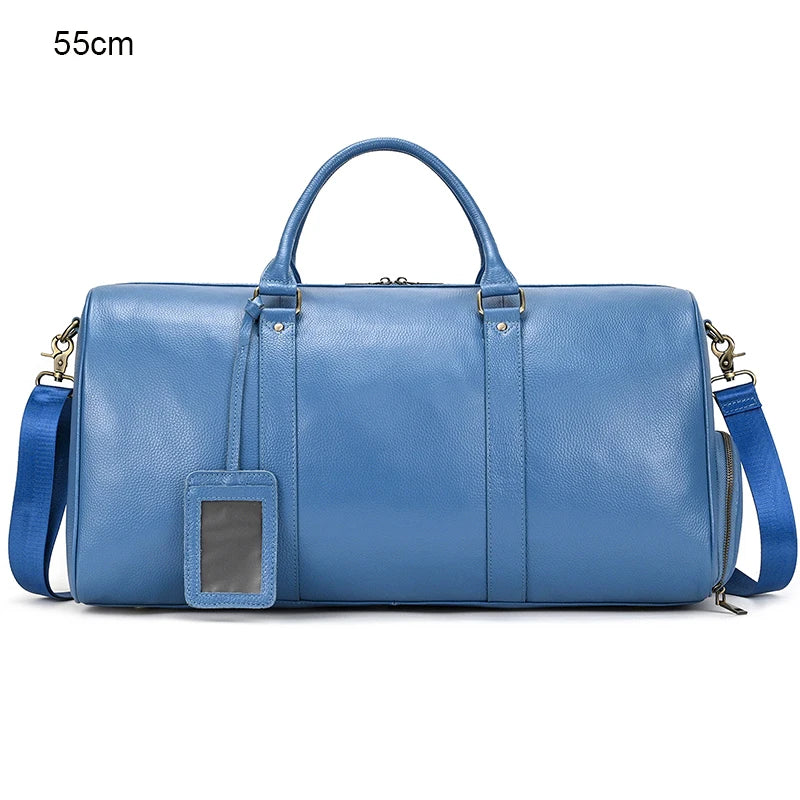 Luxury Genuine Leather Travel Bag for Men & Women | Versatile Duffle