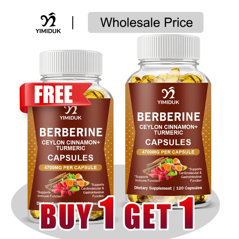 Berberine 4700 Mg Supplement with Ceylon Cinnamon | Heart & GI Support