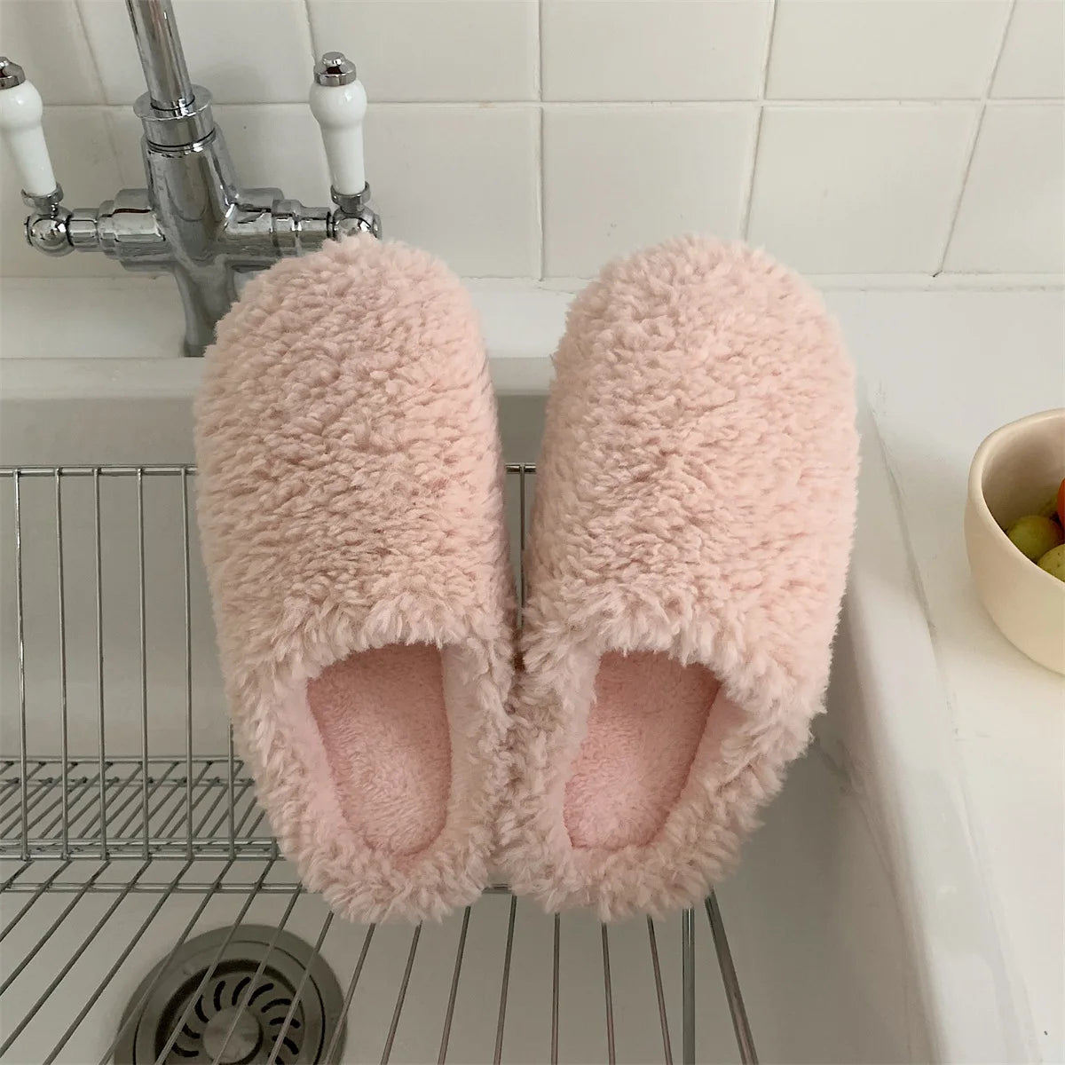 Cute Cartoon Plush Cotton Slippers for Women | Warm & Cozy