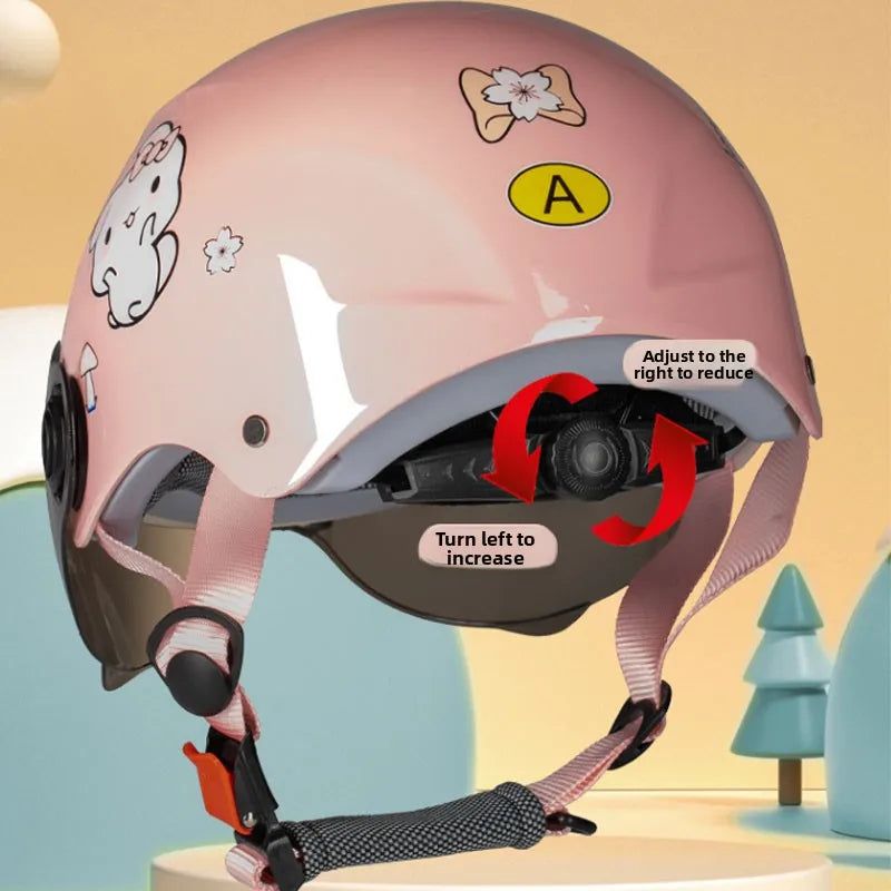 Casco ligero de media carcasa para niños con protección auditiva desmontable