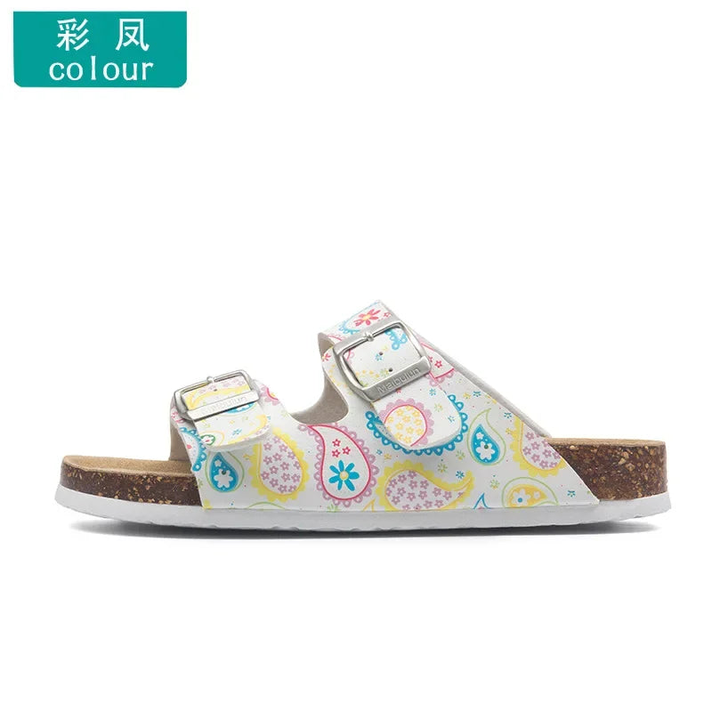 Men's Casual Buckle Cork Slippers | Comfortable Summer Footwear