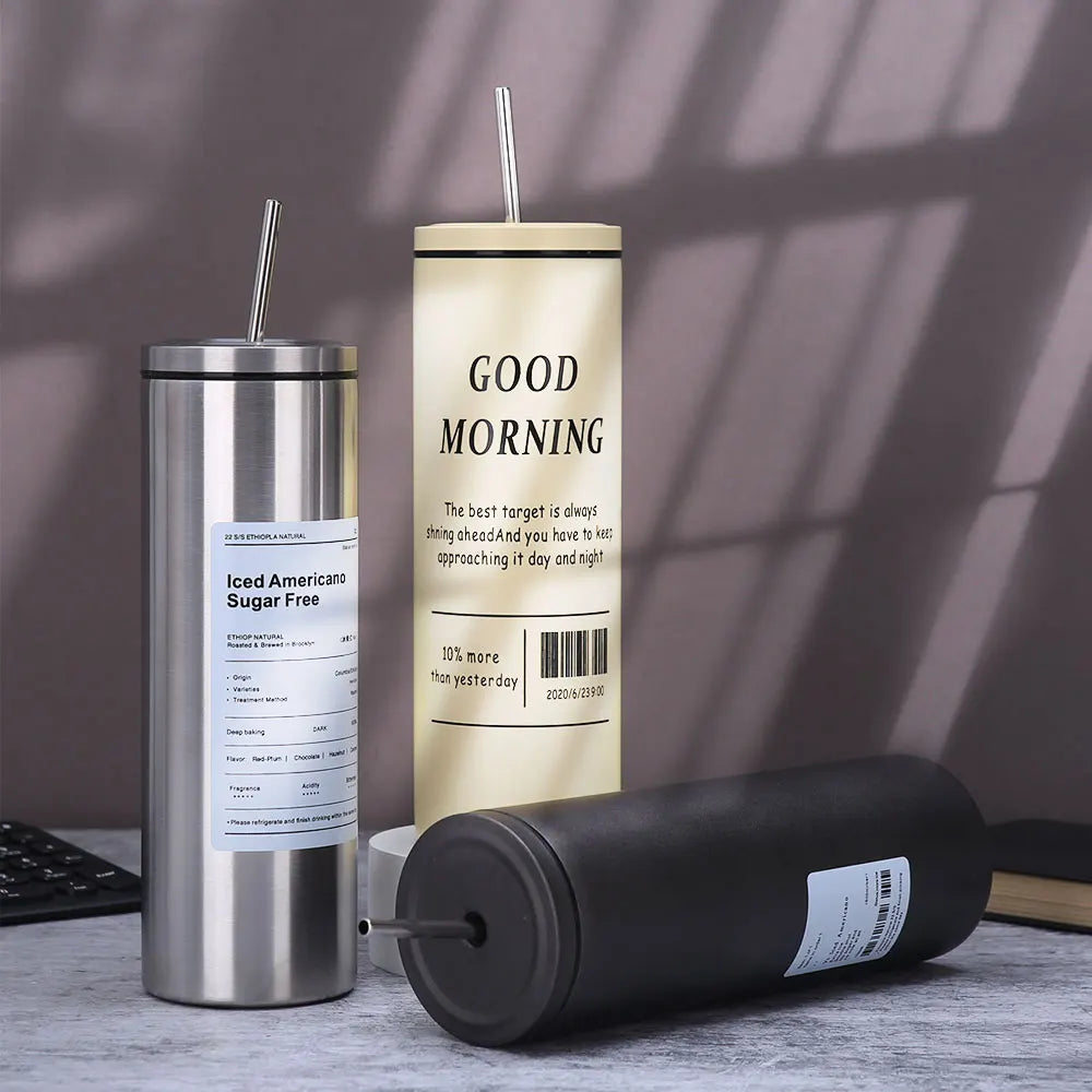 Stainless Steel Double-Layer Coffee Cup | Portable Insulated Mug