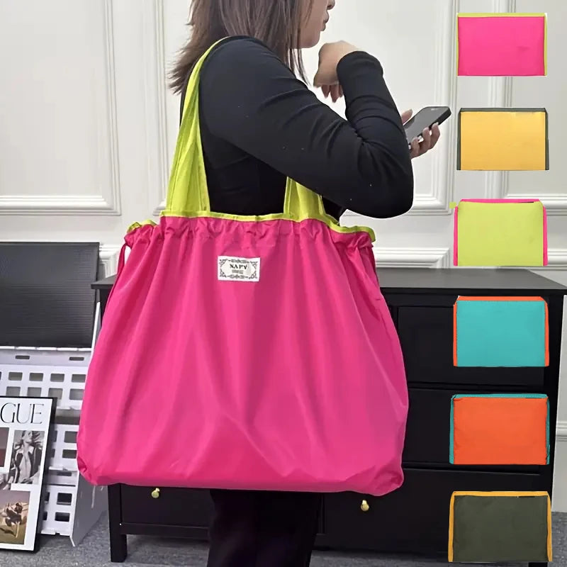 Large Capacity Eco-Friendly Drawstring Shopping Bag | Waterproof Travel Tote