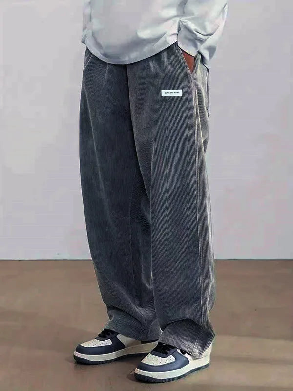Men's Casual Corduroy Straight Leg Pants | Multi-Functional Travel Wear